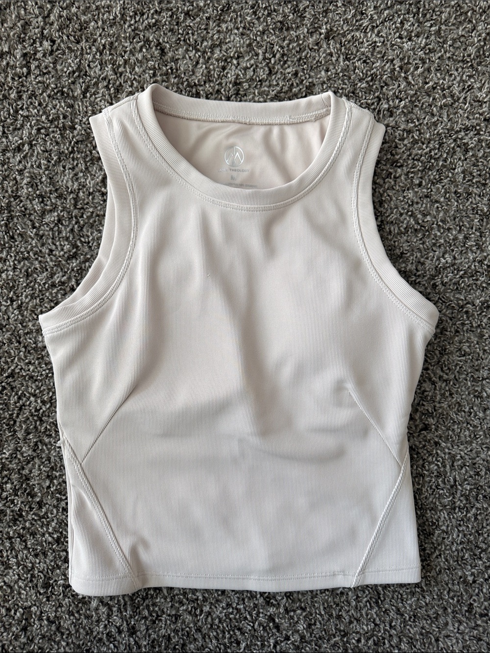 Cropped White Ribbed Tank Top - Women